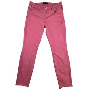 Gap Denim Legging Pink Skinny Jeans Raw Hem Size 8 29 Regular Stretch Cotton